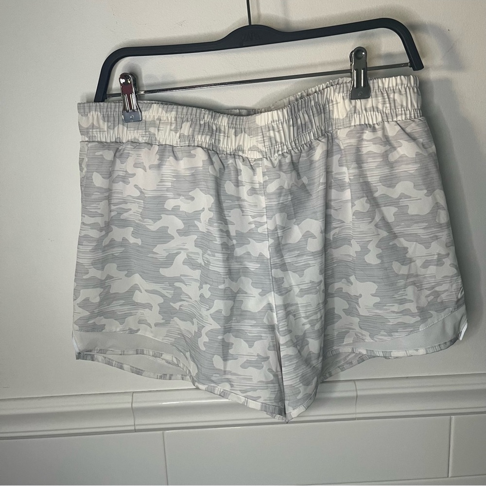White Grey Camo Asics Athletic Shorts
